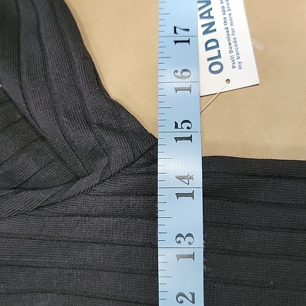 Old Navy Black Fitted Rib-Knit Polo Dress, Long Sleeve, Size XS, NEW with Tag - Picture 11 of 14